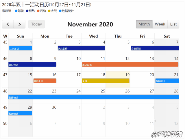 这么牛X的日历进度图表，是怎么做出来的？